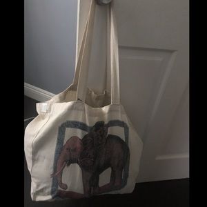 Earth bound reusable tote bag